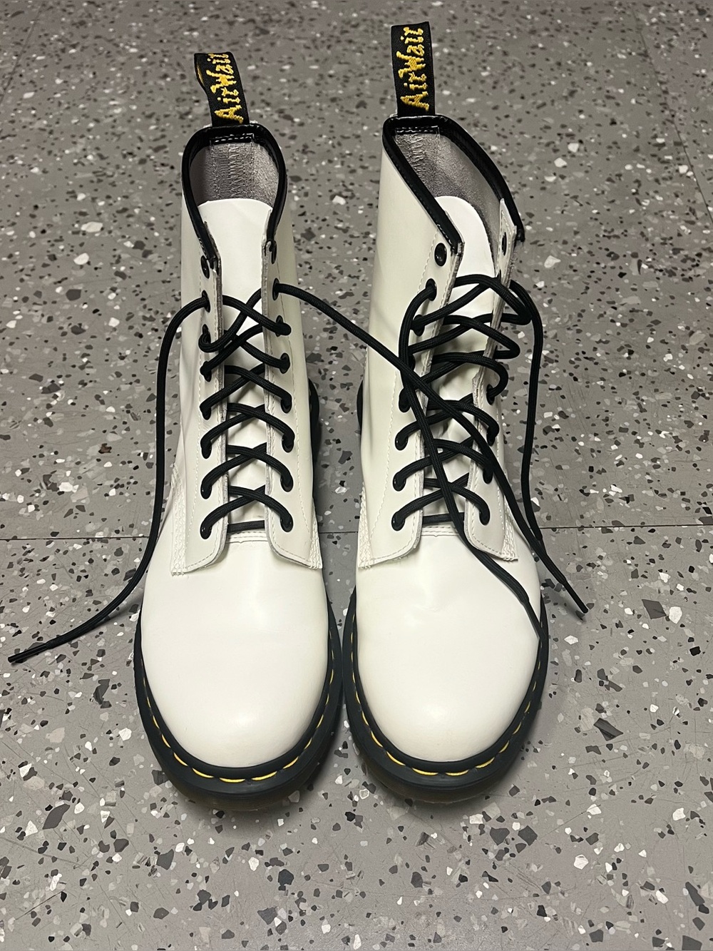 Dr. Martens 1460 Boots Women's Sz 10 (Men's 9) White Leather Grunge Doc's